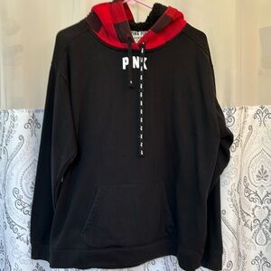 Pink Victoria’s Secret long sleeve pullover hoodie women’s large